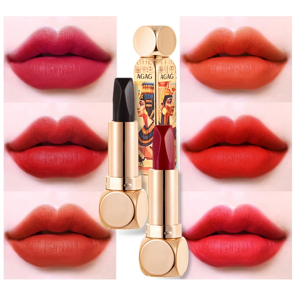 

6 Colors Matte Lipstick Silky Full Color Waterproof Non-Stick Cup Easy to Color One Lipstick Moisturize Lip Makeup