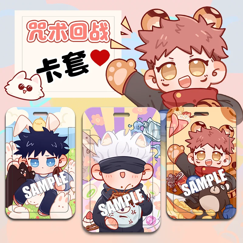 

Anime Jujutsu Kaisen Ryomensukuna Bus Card Case Keychain Men Women Student Cartoon Pendant Cartoon Key rings Xmas Gifts