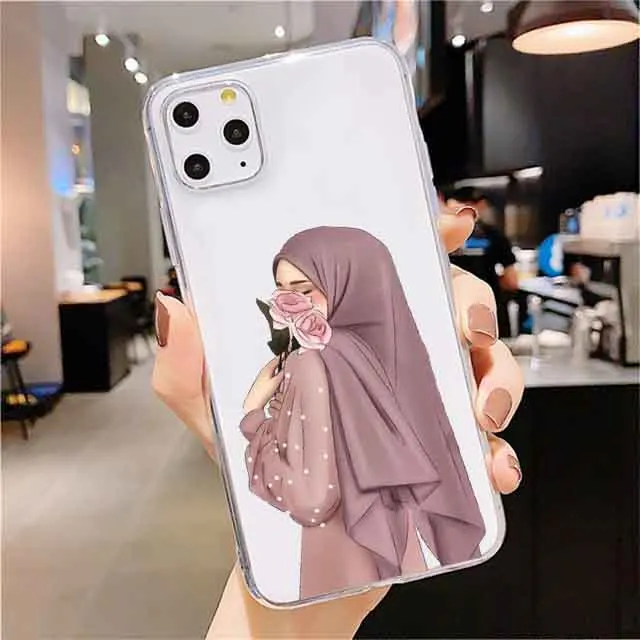 Модный чехол для телефона из ТПУ с арабской и мусульманской девушкой iphone 12mini 12 pro