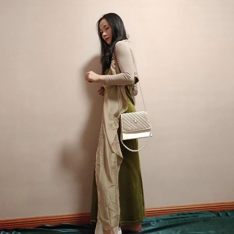 Жемчужные складки вечерняя сумочка Женская Новая Элегантная винтажный