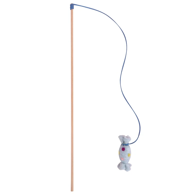 

Teaser Wand Toys Kitten Funny Colorful Rod Cat Wand Toys Wood Pet Cat Toys Interactive Stick Pet Cat Supplies Pet Cat Toy