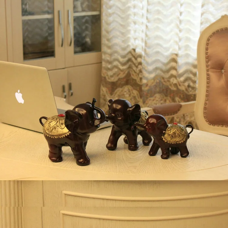 3 шт./компл. Современный домашний декор слон смола предметы интерьера фигурка
