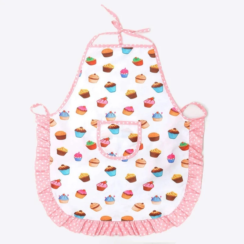 Hot YO-8Pcs Kids Cooking and Baking Set Includes Apron for Little Girls Chef Hat Toddler Dress Up | Дом и сад