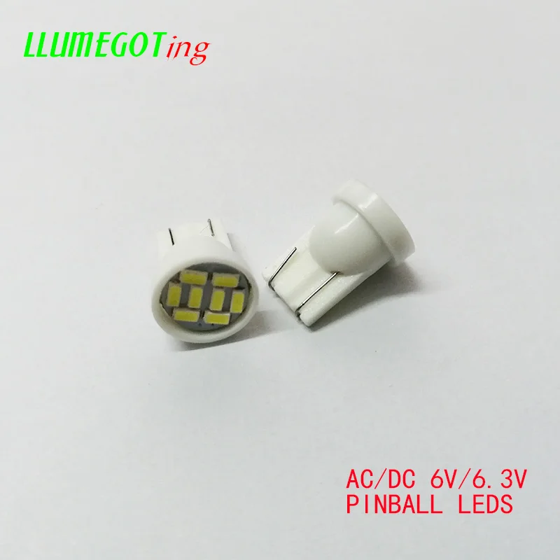 50 шт. 194 T10 #555 танкетка 8 SMD 1206 3014 неполярность несколько цветов AC DC 6V 6 3 V Bally пинбол