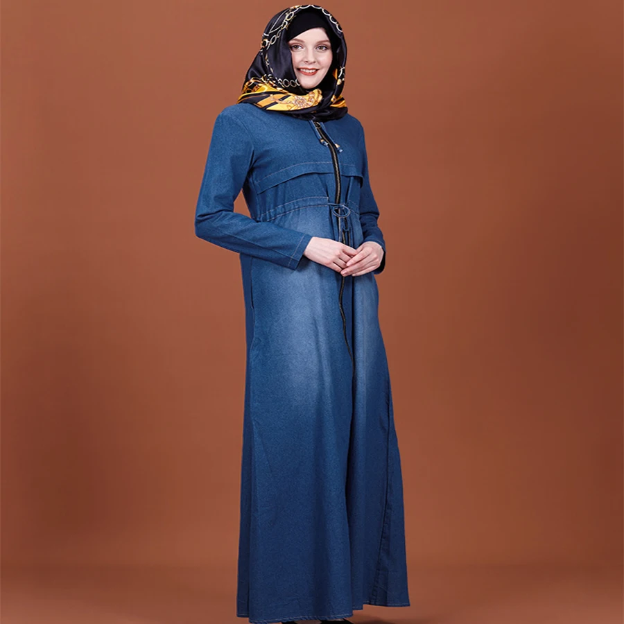 2019 женское элегантное Модное Новое темпераментное тонкое джинсовое платье с