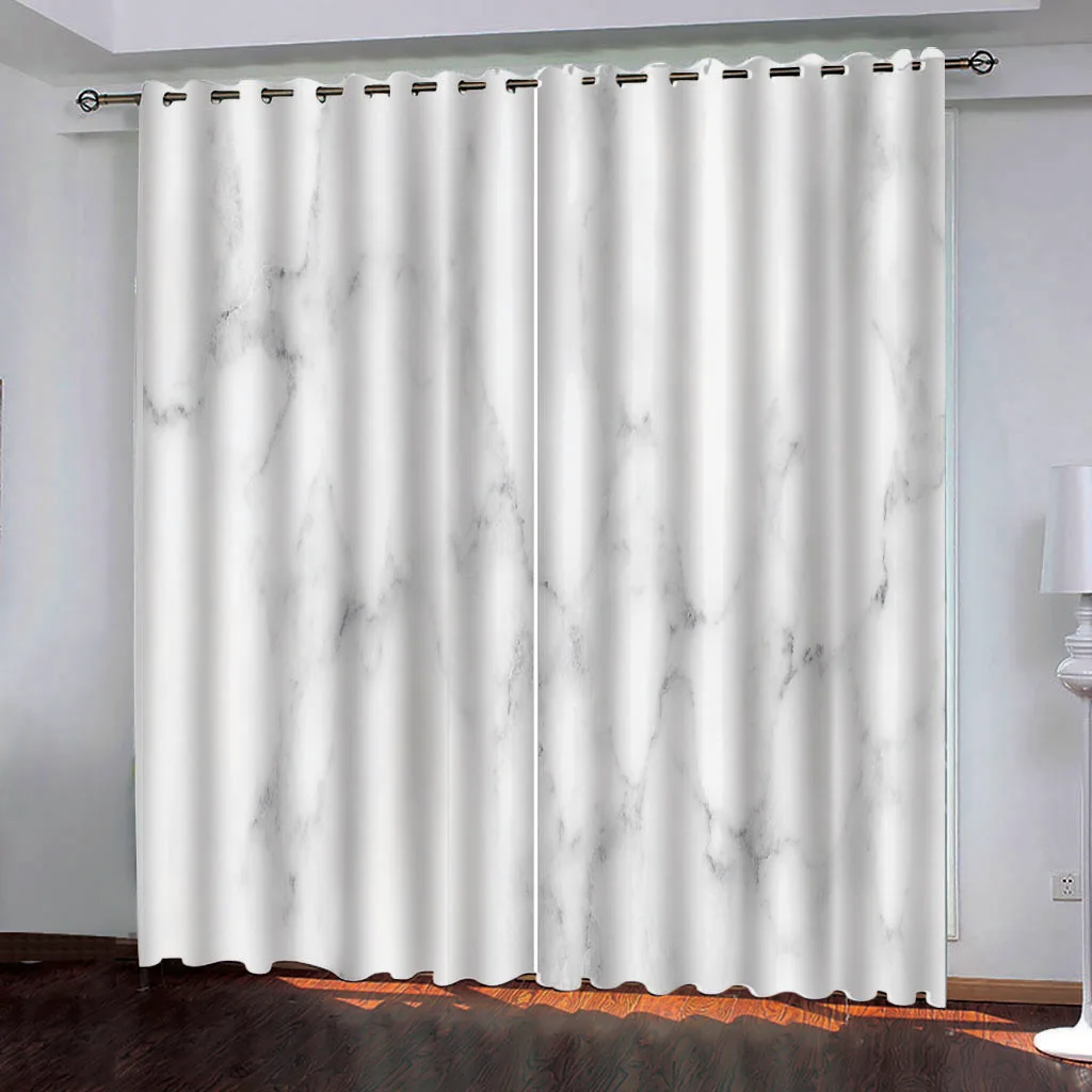 Пользовательские 3D белые затемняющие шторы занавески на окна для гостиной