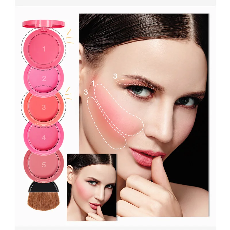 Палитра для румян с музыкальным цветком палитра из 5 рассказов долговечная