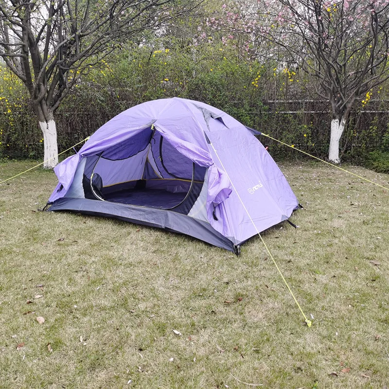 

2 Person Aluminum Pole Lightweight Tent Outdoor Camping Travel Family Rainproof Windproof Sunshade Shelter Fishing Hiking Beach