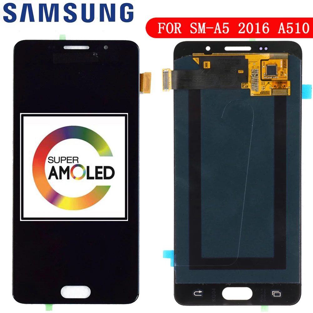 100% Тесты Super AMOLED ЖК-дисплей для samsung Galaxy A5 2016 A510F A510M A510FD A5100 A510Y Дисплей кодирующий