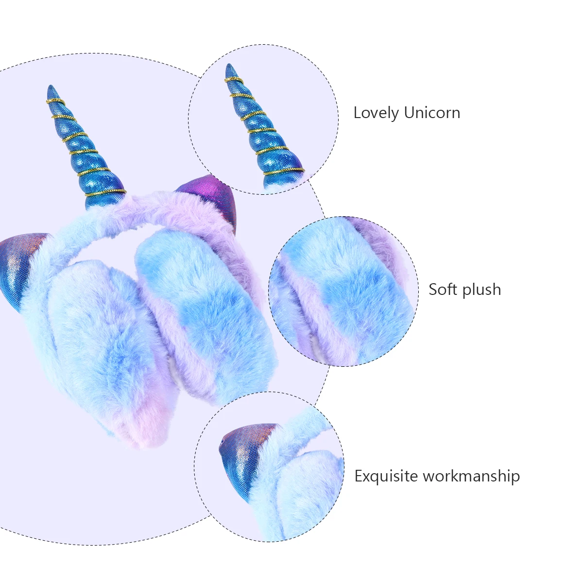 Милые наушники в виде единорога Детские теплые зимние | Спорт и развлечения