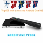 ТВ-приставка Nordic one TV BOX IP605, Amlogic S905X, 4K, Android и Linux, двойная система H2.65 BT, 2,4 ГГцтелефон, Wi-Fi, ТВ-приставка Ip