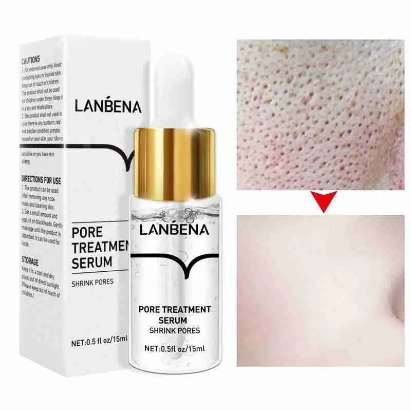 

15ml Pore Shrinking Serum Essence Pores Treatment Relieve Dryness Oil-Control Firming Moisturizing Repairing Smooth Skin Care