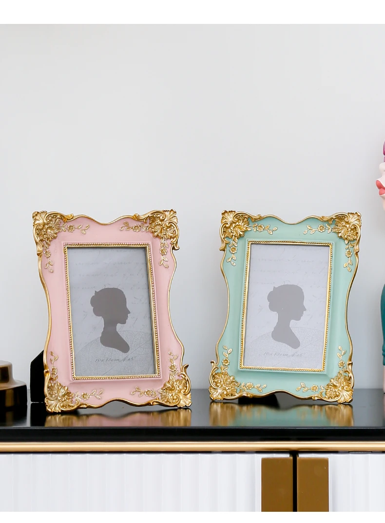 Light Luxury Elegant Palace Princess Style Retro Gold Carved Six-Inch European Photo Frame | Дом и сад