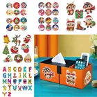 Алмазная картина сделай сам, Рождественская Алмазная вышивка, мультяшная наклейка, Алмазная мозаика, полный набор для вышивки крестиком, украшение для дома