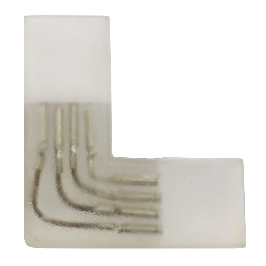 4 контактный разъем RGB среднего угла для 8 мм 10 PCB 110 В 220 в 5050 2835 3528 Светодиодная