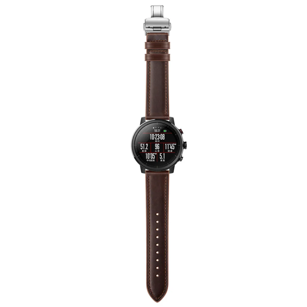 Сменный Браслет Роскошный кожаный для Xiaomi Huami AMAZFIT 2/2S Stratos Часы Браслет ремешок фитнес-трекер# G30