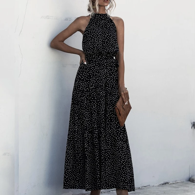 Летнее элегантное сексуальное пляжное длинное платье для женщин 2020 модное с