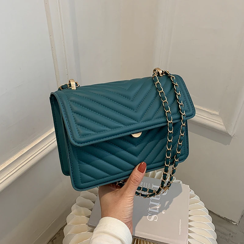 

Модные сумки через плечо в полоску, женская сумка через плечо на цепочке, маленькие сумки и кошельки из искусственной кожи, повседневные сум...