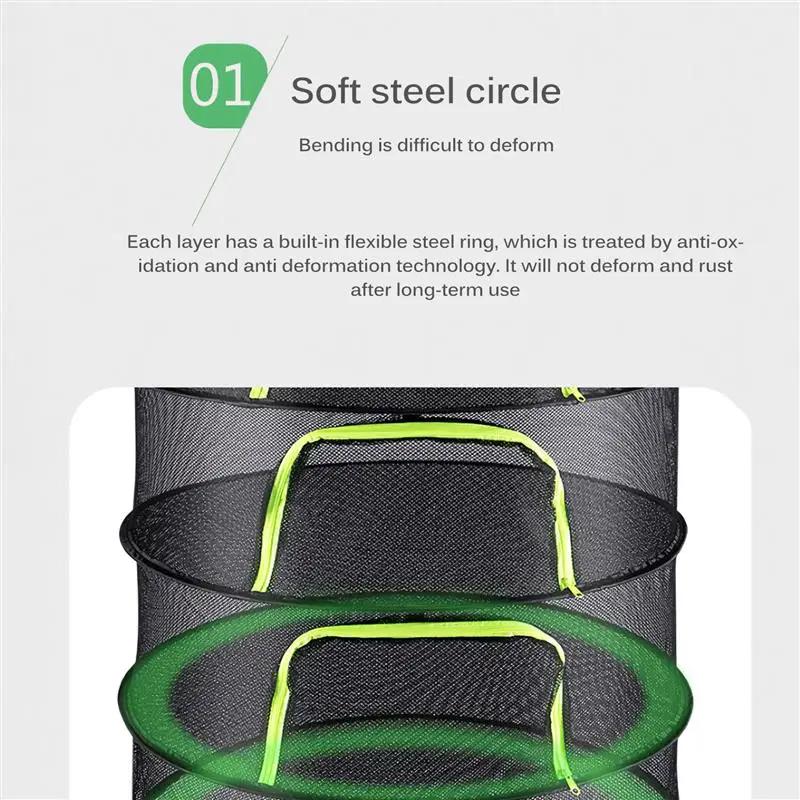 Сушилка для трав на молнии складная двухслойная сетчатая сушилка мешок Сушки