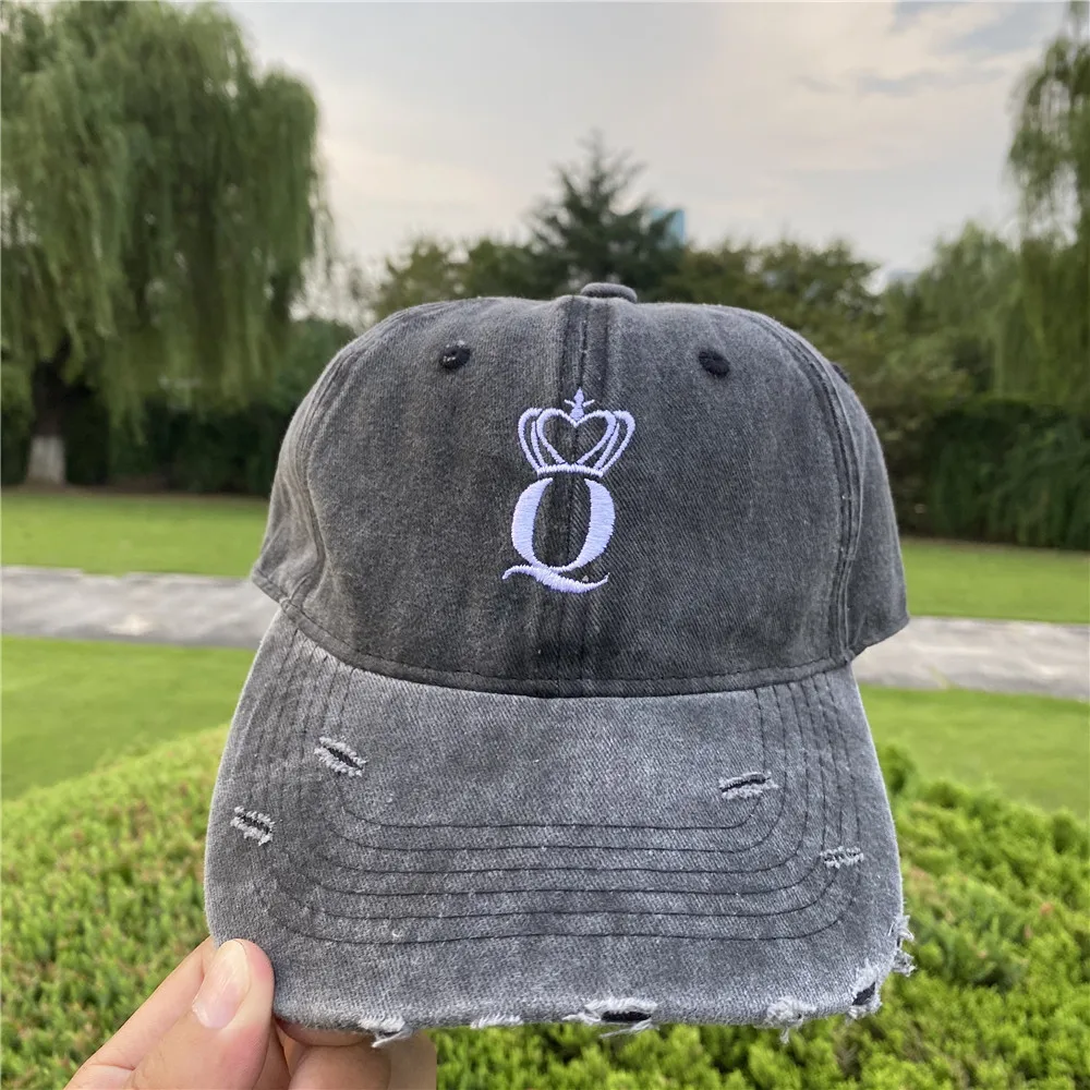 Бейсболка King Queen для мужчин и женщин Кепка от солнца в стиле хип-хоп черная пар