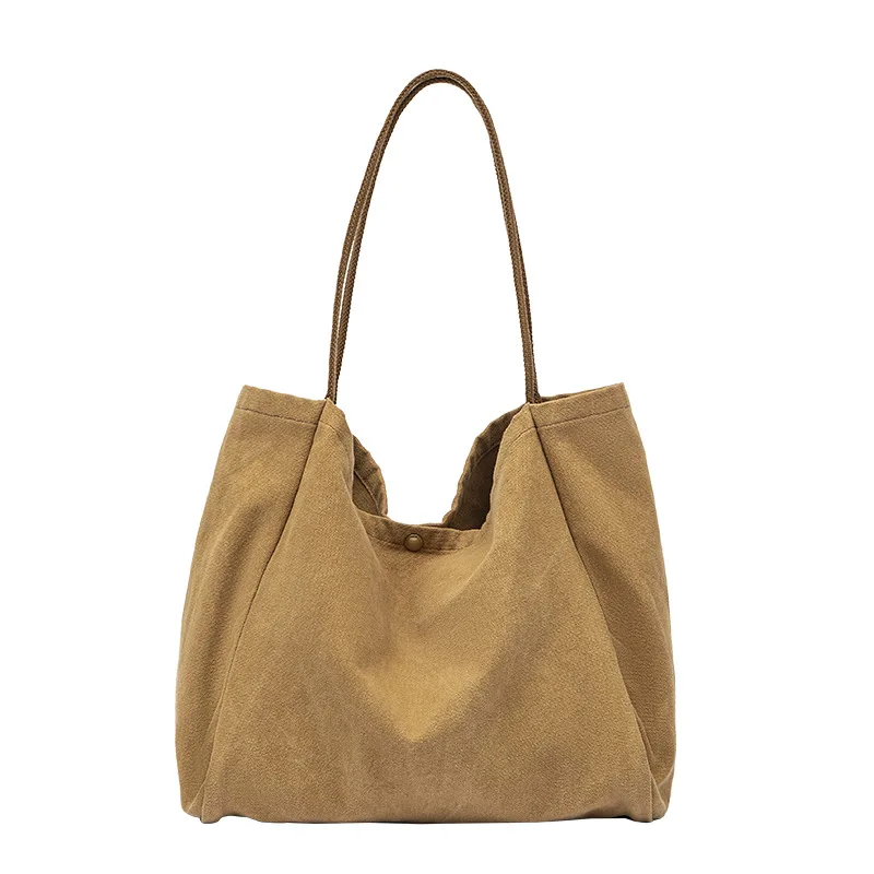 

Large Capacity Canvas Women's Bag 2022 Retro Simple Striped Women's Shoulder Bag Multifunctional Casual Open Tote Shopping Bag