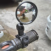 1pc bicycle rearview mirror adjustable cycling rearview mirror mtb bike silicone handle rearview mirror mtb cycling accessories