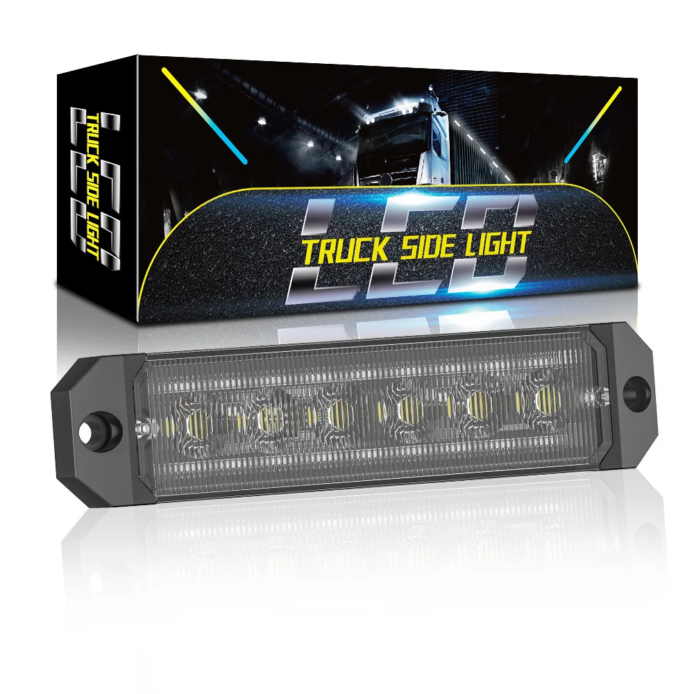 

24LEDs 12V 24V Car Side Lights Super Bright Strobe Light Bar Emergency Warning Lights Flash Side Marker Lamps For Truck Trailer