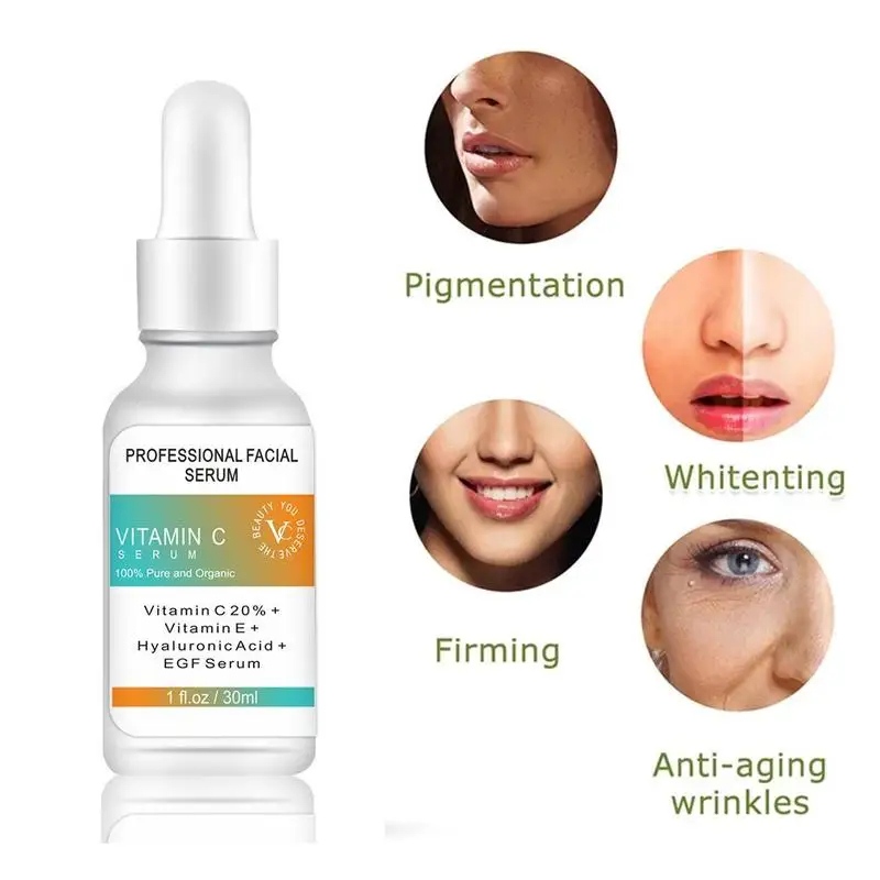 

Skin Care Vitamin C Brightening VC Essence Moisturizing Solution Stock Hyaluronic Essencefacial Acid Serum Y0J1