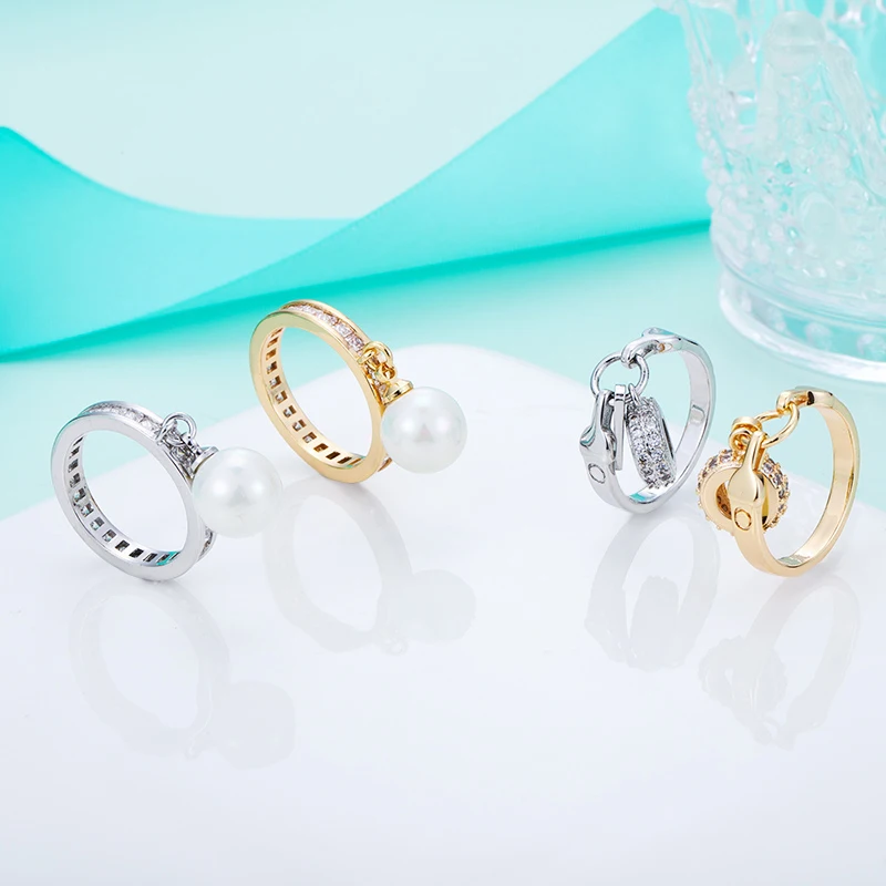 Женские коктейльные кольца MAIKALE роскошные обручальные золотистого/серебристого