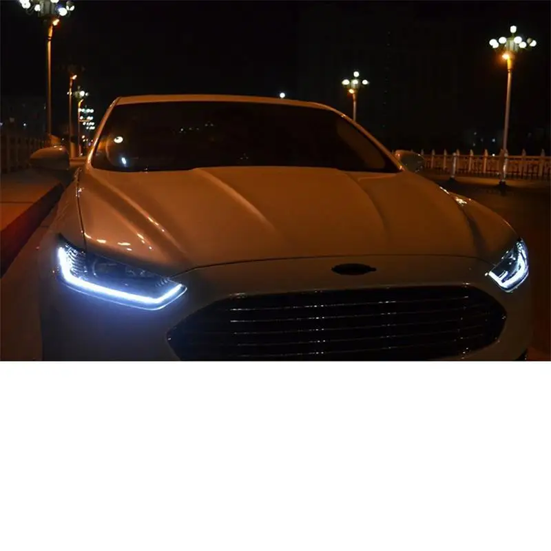 Внешний стиль Luces Para Авто Лампа Cob Led Drl дневные ходовые фары автомобильные огни в сборе 17 18 для Ford Mondeo