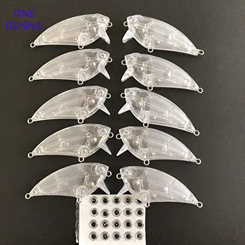 10 шт. Неокрашенная кренкбейт рыболовная приманка корпус 2 3 дюймов 1/2 унции пустые