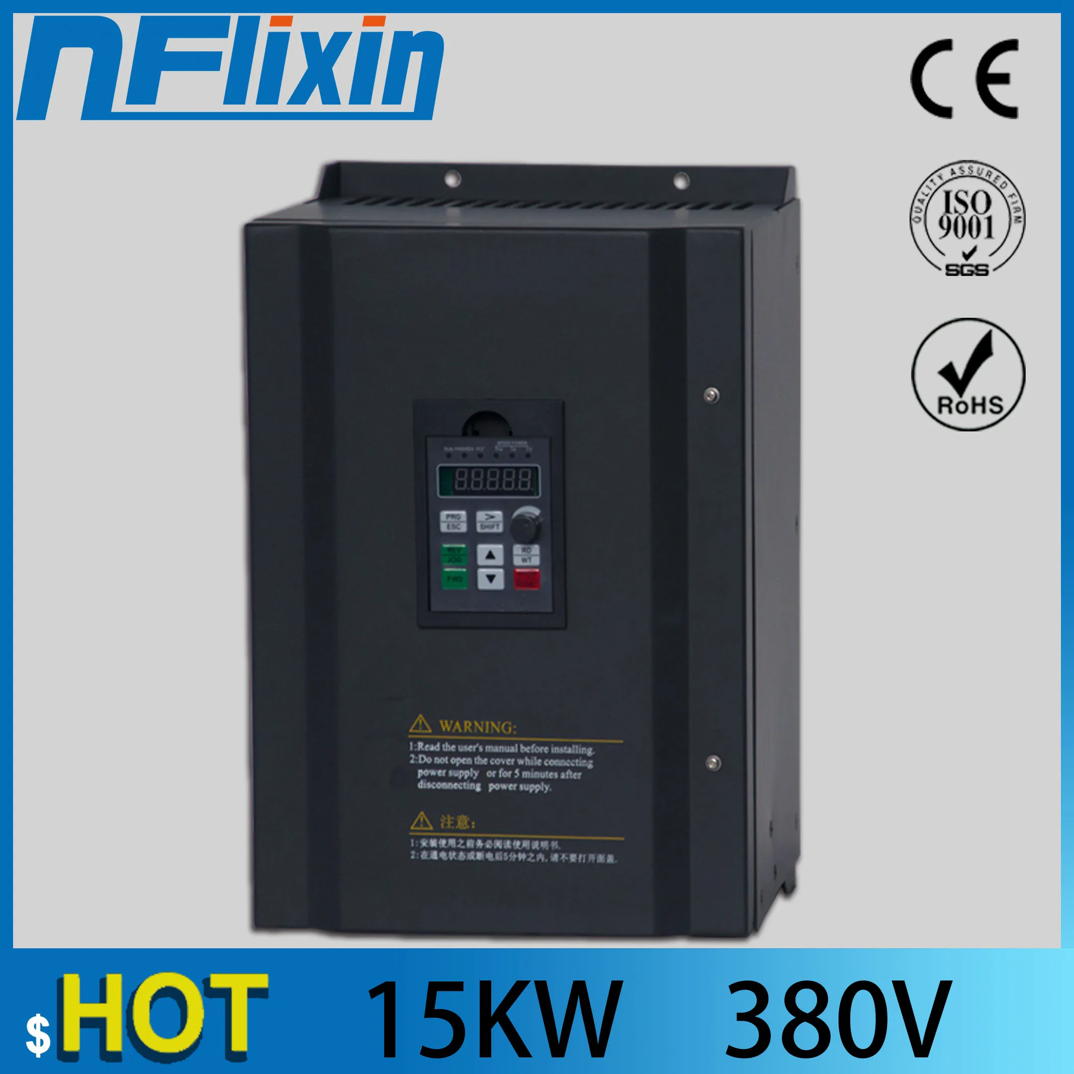 

15kw VFD Variable Frequency Driver 380V VFD Inverter 3HP Input 3HP Output CNC spindle motor Driver spindle motor speed control