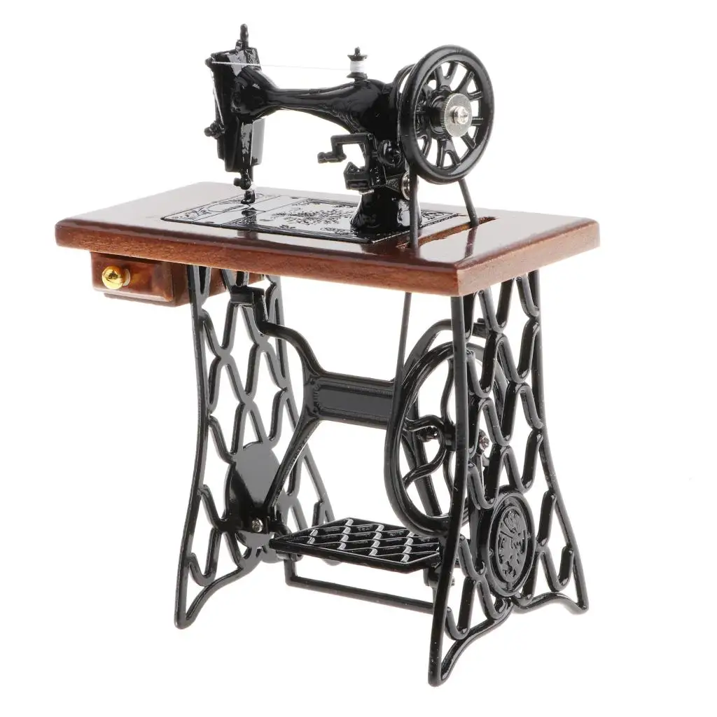 Старомодная швейная машина из сплава 1:10 модель игрушки подарок коллекция