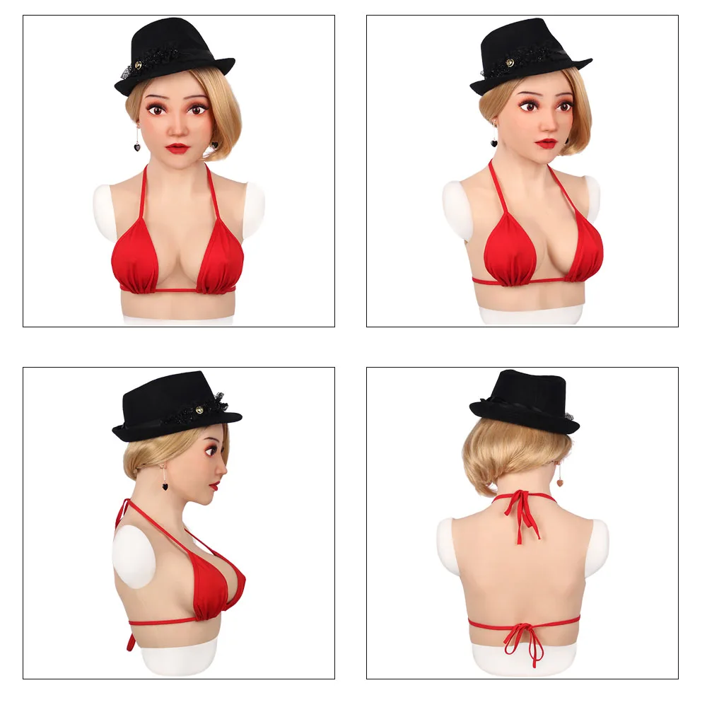 Реалистичная силиконовая маска Elsa для головы с формами груди Женская