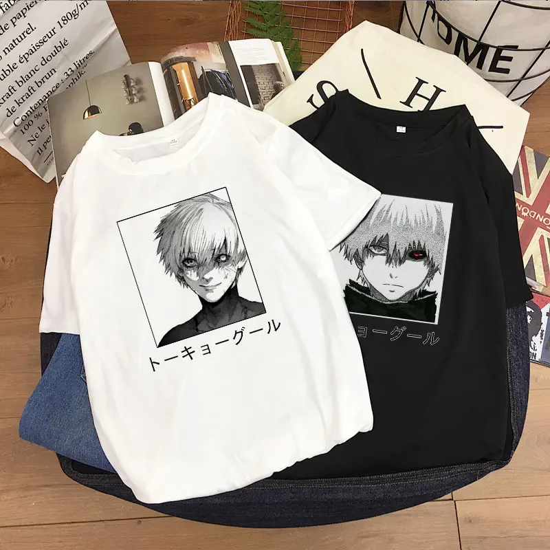 Футболка мужская с милым мультяшным рисунком модная рубашка унисекс японским