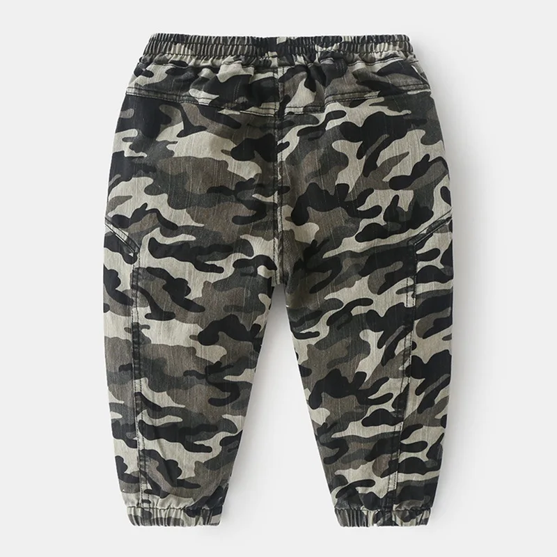Осенние брюки для маленьких мальчиков камуфляжные штаны хлопковые детские