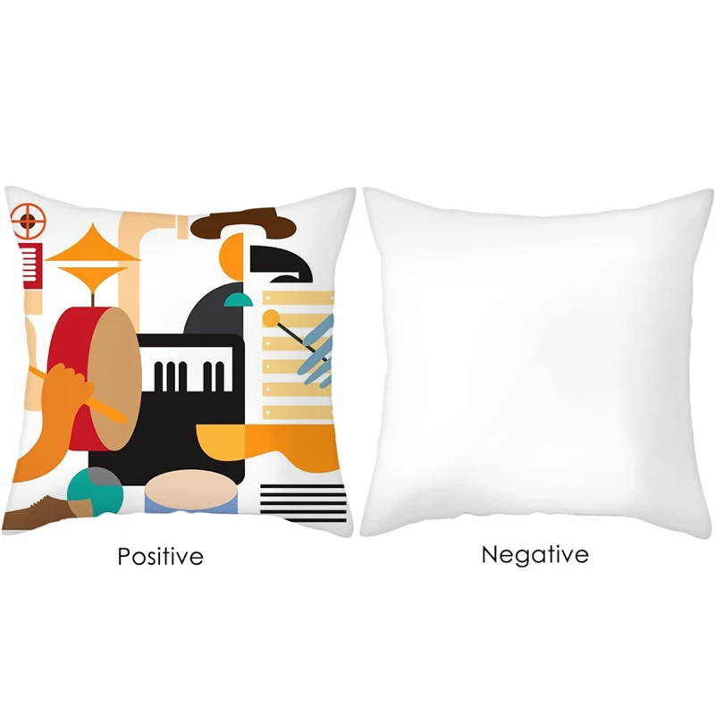 

Fuwatacchi Abstract Cartoon Music Piano Cushion Cover 45x45cm Home Decor Throw Pillowcase For Sofa Chairs Office Nap Slepping