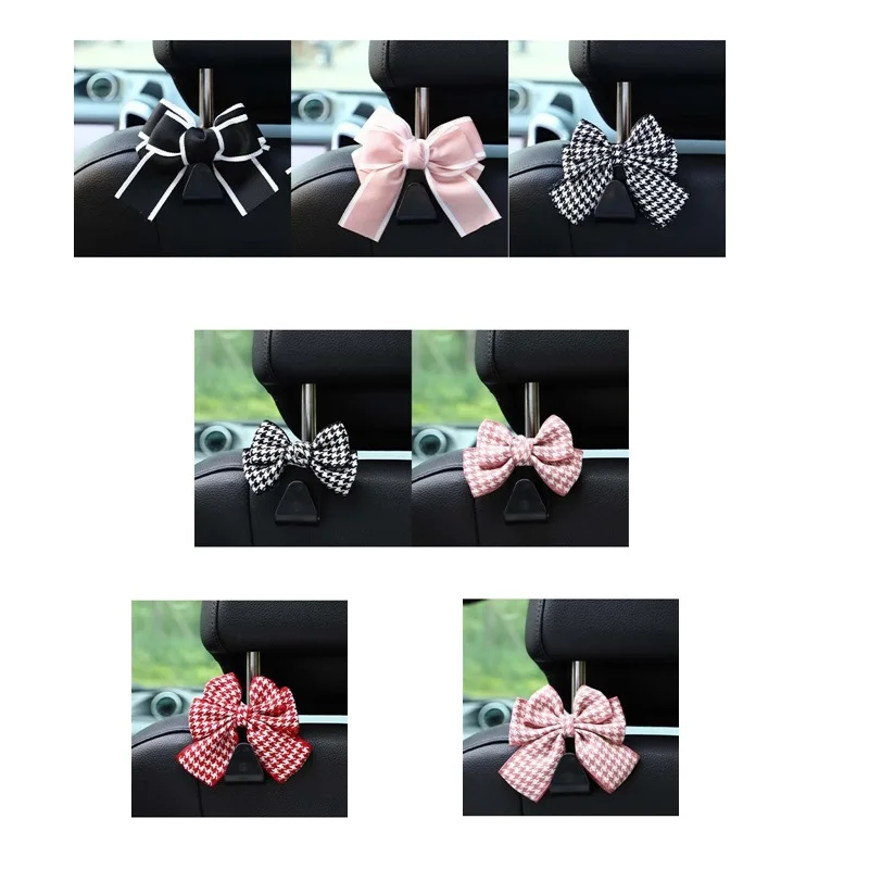 

Bowknot Car Multifunctional Seatback Hook Car Interior -7 Colors Bow Is About 12*11.5cm Auto Accessories Automotive interior