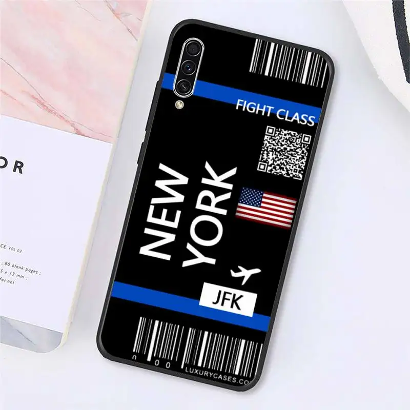 

FIRST CLASS PLANE TICKET art Phone Case For Samsung galaxy A S note 10 7 8 9 20 30 31 40 50 51 70 71 21 s ultra plus