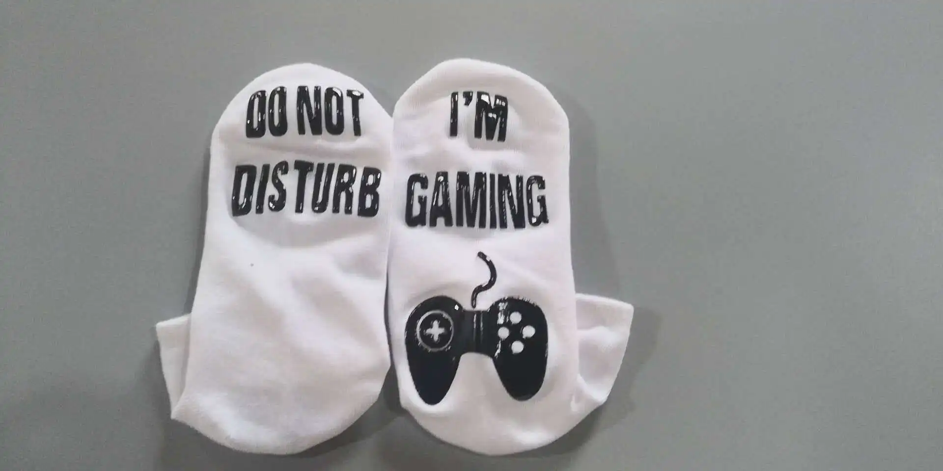 GAMING WHITE MIDDLE YOOAP носки унисекс, новинка, не беспокоить, я играю, принт забавные буквы, носки, если вы можете прочесть эти забавные носки для мужчин и женщин - Цвет: GAMING WHITE MIDDLE