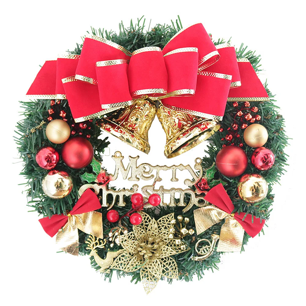 

Christmas Door Wreath Xmas Garland Front Porch Entry Staircase Hallway Decoration