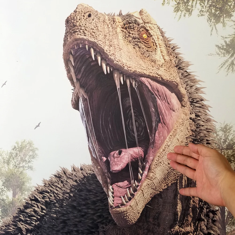 3D фон для студийной фотосъемки с изображением динозавра Юрского периода на день