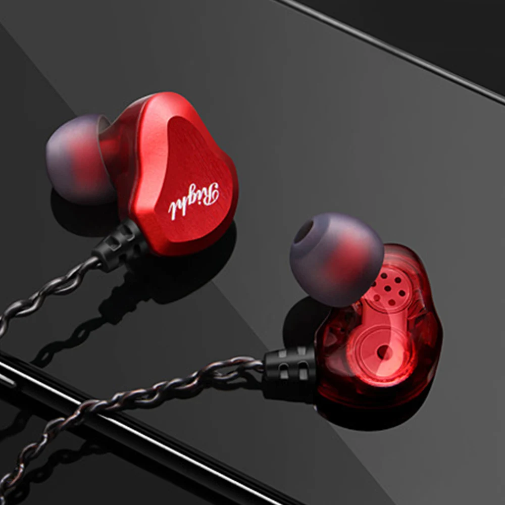 FDBRO двойные динамические наушники-вкладыши микрофон 3 5 мм HiFi бас металлические