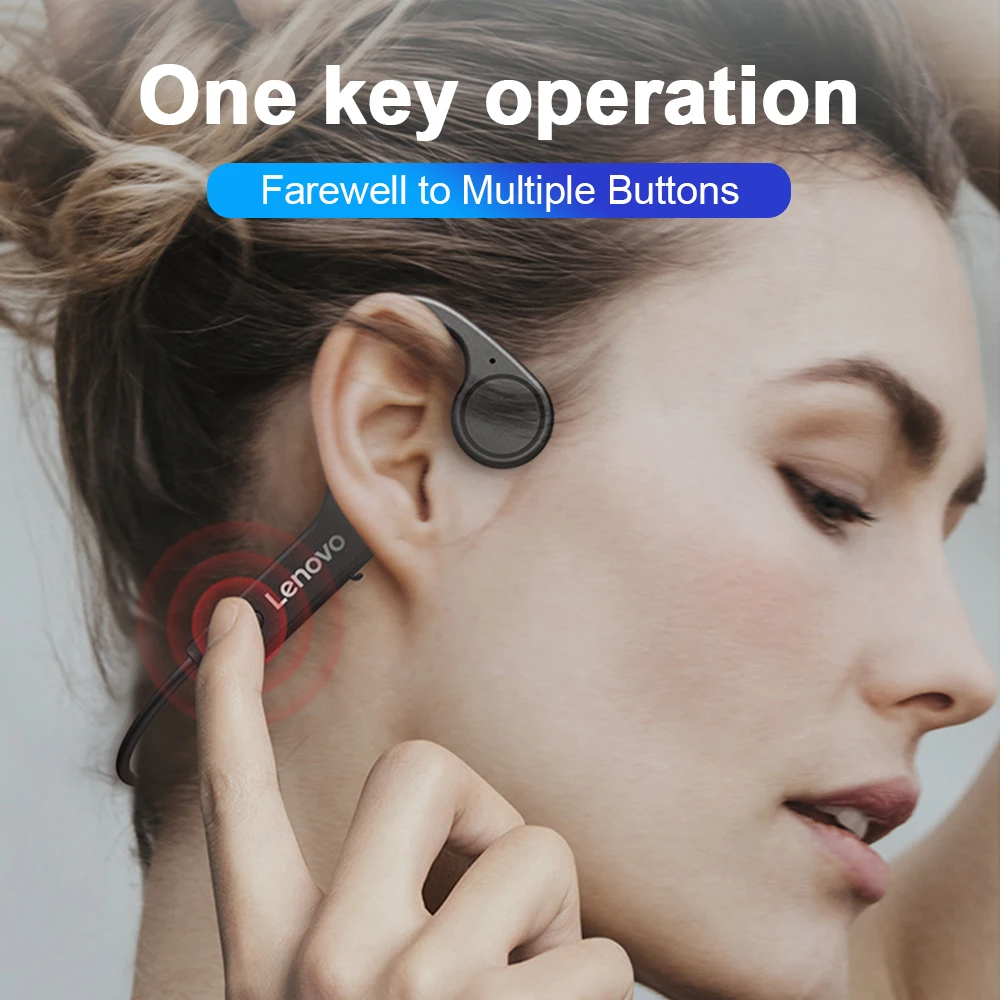 

Original Lenovo X4 Bone Conduction Headphones Sport Running Waterproof Wireless Bluetooth Earphone True Bone Conduction Headset