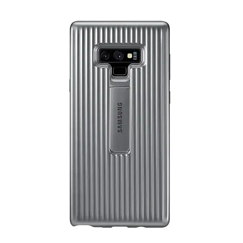 Note9 для samsung Galaxy Note 9 чехол стоячий Защитный чехол подставка для мобильного телефона задний держатель чехол для Galaxy note 9 чехол - Цвет: Серебристый
