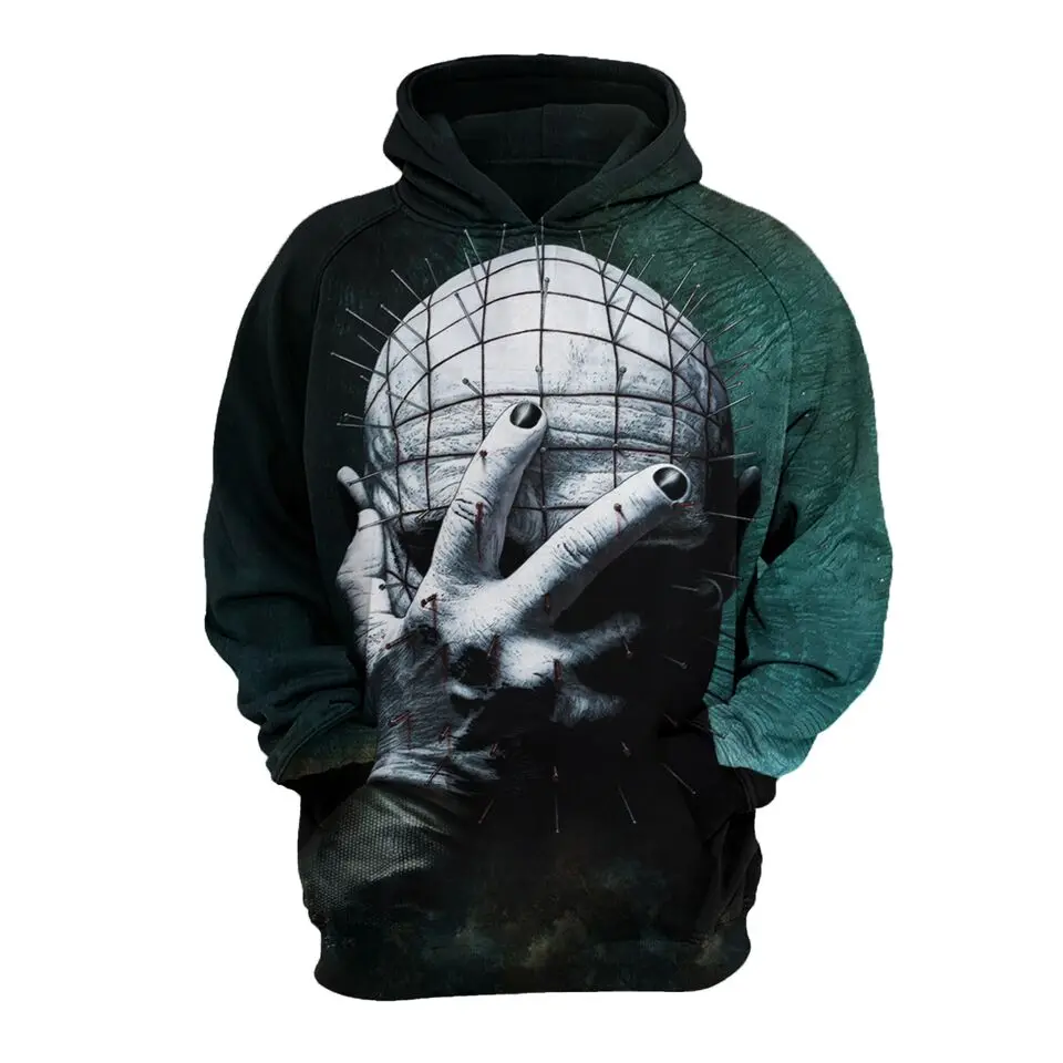 Толстовка с объемным принтом в виде мордочек и лица на заказ 2019 | Мужская одежда