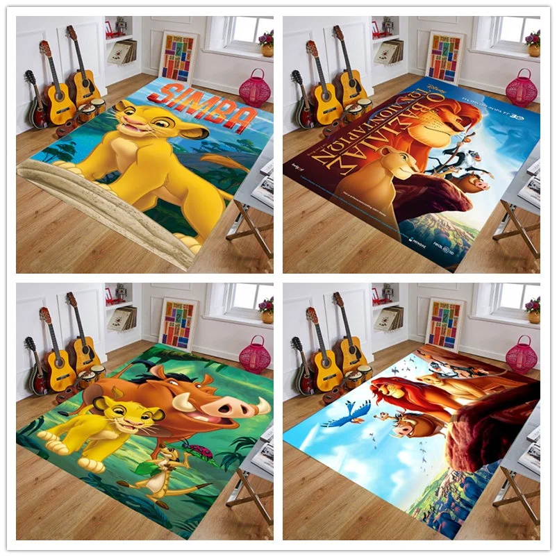 baby play mat 80x160cm anti slip mat simba the lion king anime printed pattern carpet rug for bathroom children floor pads free global shipping