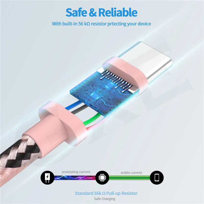 Usb type C кабель для быстрой зарядки USB C кабель для передачи данных type-C кабель для зарядного устройства USB для samsung S9 S8 Plus Note 9 10 Xiaomi Mi 9 huawei