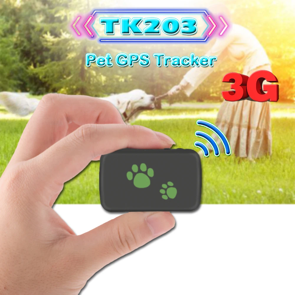 TK203 3G анти потеря сигнализации портативный GPS трекер движения аксессуары собака