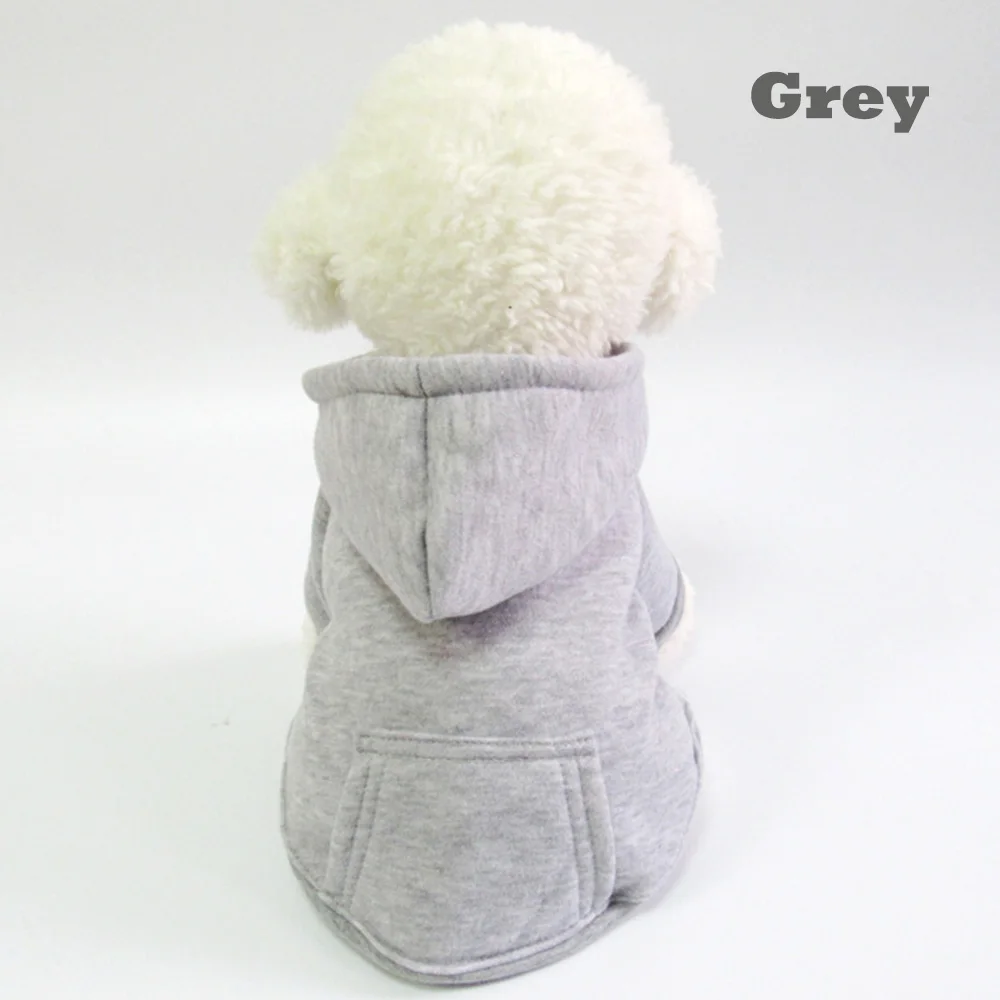 Grey Одежда для маленьких собак с карманом для собак, зимняя теплая одежда, жакеты для собак, одежда для щенков, куртка, Одежда для питомцев, собачий худи CL0013 - Цвет: Grey